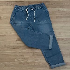 Buffalo Casual Blue Denim Drawstring Jogger Pants - Large